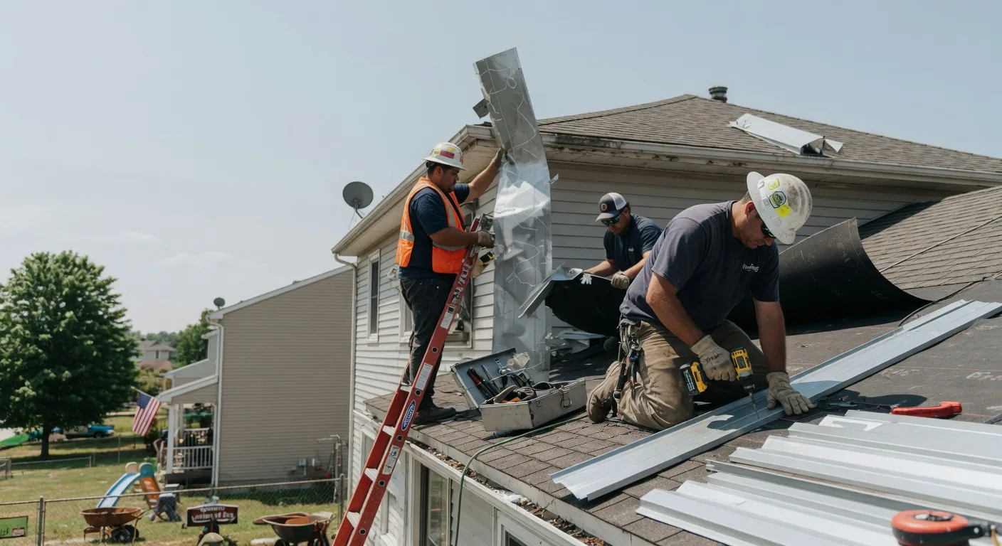 Storm Damage Metal Roof Repair in Topinabee, MI